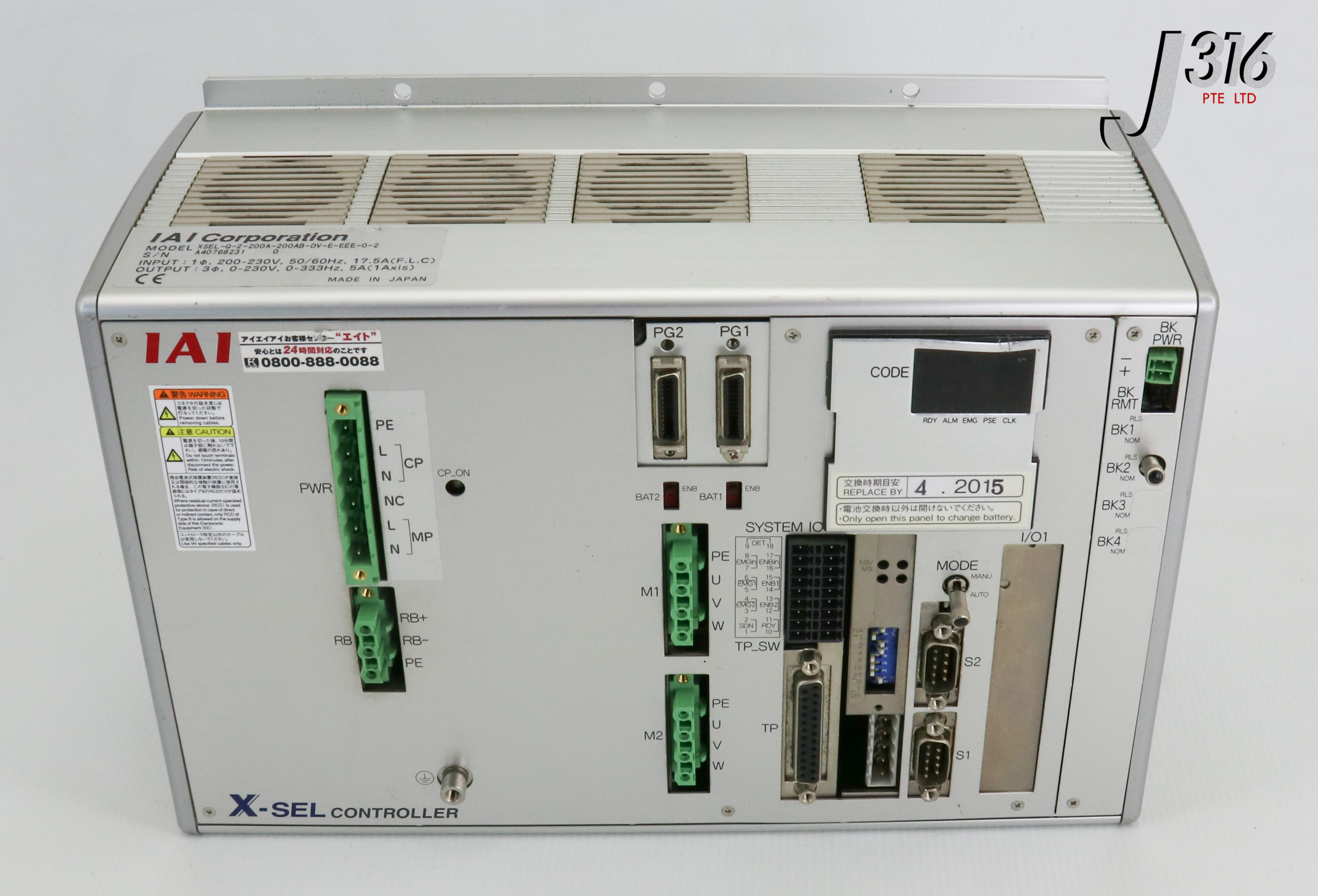 25510 IAI X-SEL CONTROLLER XSEL-Q-2-200A-200AB-DV-E-EEE-0-2